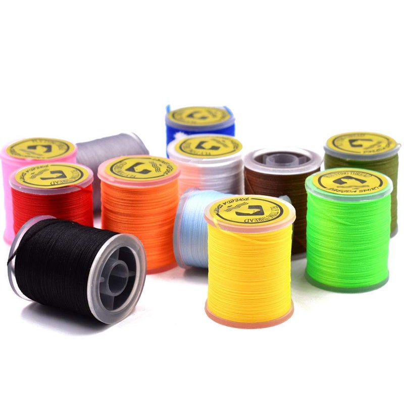 PHECDA PROFLY 12 Colors Set 200 Deniers Elastic Fly Tying Thread Perfect for Dry Wet Flies Buzzers Streamers Fly Tying Materials (12 Colors 200D Set) - Image 3